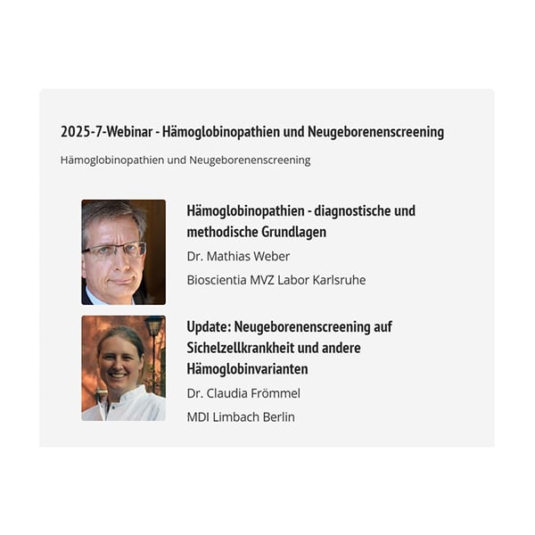 Webinar - Haemoglobinopathien und Neugeborenenscreening (GE)