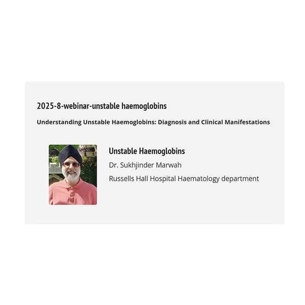 Unstable Haemoglobins